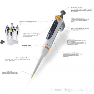 Micro pipette numérique à volume variable monocanal de haute qualité